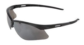 Radnor Premier Series Safety Glasses With Black Frame And Smoke Polycarbonate Mirror Lens