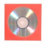Kingdom EconoSleeve CD/DVD Paper Sleeves, Red - Box of 100