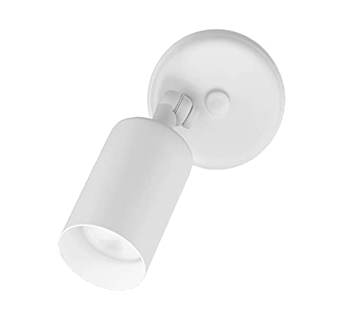 NICOR Lighting 50W White Single Cylinder Adjustable Security Flood Light (11512)