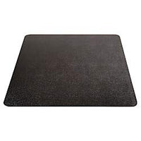 Deflecto EconoMat Black Chair Mat, Non Studded for Hard Floors, Straight Edge, 45