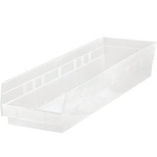 Load image into Gallery viewer, Quantum QSB106CL Clear Economy Shelf Bin, 23-5/8&quot; x 6-5/8&quot; x 4&quot; Size (Pack of 8)

