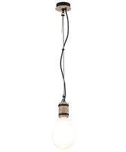 Load image into Gallery viewer, Troy Lighting F4554 Fulton - 15&quot; One Light Small Pendant, Rusty Iron/Salvaged Wood Finish with Opal White Glass
