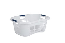 Load image into Gallery viewer, Rubbermaid Laundry Basket, XL Hip-Hugger Basket, 2.1-Bushel, White, Laundry, Storage, Bathroom, Bedroom, Home Closet Clothes Basket

