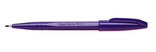 Pentel Sign Pen Fiber-Tipped Pen, Violet Ink, Box of 12 (S520-V)