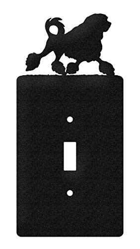 SWEN Products Lowchen Metal Wall Plate Cover (Single Switch, Black)