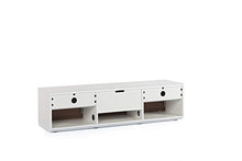 Load image into Gallery viewer, SONOROUS Studio ST-160B Wood and Glass TV Stand with Hidden Wheels for Sizes up to 75&quot; (Modern Design with 6 Shelves for Your Audio/Video Components and Consoles, Comes with I/R Repeater) - White
