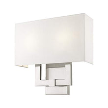 Load image into Gallery viewer, Livex Lighting 51103-91 Transitional Two Light Wall Sconce from Hollborn Collection in Pwt, Nckl, B/S, Slvr. Finish, Brushed Nickel
