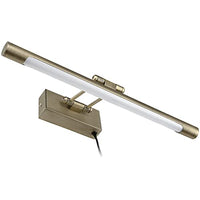 LEONLITE 15.75 Inch LED Picture Light, Swivel Full Metal Artwork Lamp, 8W, CRI90+, Plug-n-Play & Hardwire Lights, 3000K Warm White, Art Lighting, Antique Brass