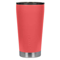 FIFTY/FIFTY Double Wall Vacuum Insulated Travel Tumbler, 16oz/473ml, Coral