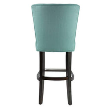 Load image into Gallery viewer, Sole Designs Savannah Collection Modern Fabric Sachi Upholstered Counter Bar Stool with Concave Back Design Aqua

