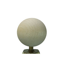 Natural Wood Ball Finial 1.45