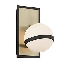 Load image into Gallery viewer, Troy Lighting B5301 Ace - One Light Wall Sconce, Textured Bronze/Brushed Brass Finish with Gloss Opal Glass

