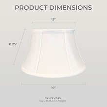 Load image into Gallery viewer, Royal Designs Shallow Drum Bell Billiotte Lamp Shade - White - 13 x 19 x 11.26
