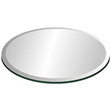 Load image into Gallery viewer, 16&quot; Round Tempered Glass Table Top 1/2&quot; Thick 1&quot; Beveled Edge
