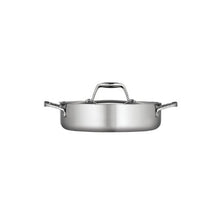 Load image into Gallery viewer, Tramontina 80116/009DS Gourmet Stainless Steel Induction-Ready Tri-Ply Clad Covered Braiser, 3-Quart, NSF-Certified, Made in Brazil
