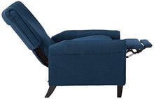 Load image into Gallery viewer, Christopher Knight Home Charell Traditional Fabric Recliner, Navy Blue / Dark Brown

