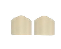 Upgradelights Set of 2 Wall Sconce Shield Clip on Half Lampshades (Eggshell)