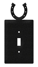 Load image into Gallery viewer, SWEN Products Horse Shoe Wall Plate Cover (Single Switch, Black)
