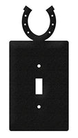 SWEN Products Horse Shoe Wall Plate Cover (Single Switch, Black)