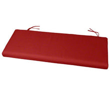 Load image into Gallery viewer, 50&quot; x 19&quot; x 3&quot; Sunbrella Bench Cushion (Sunbrella Jockey Red)
