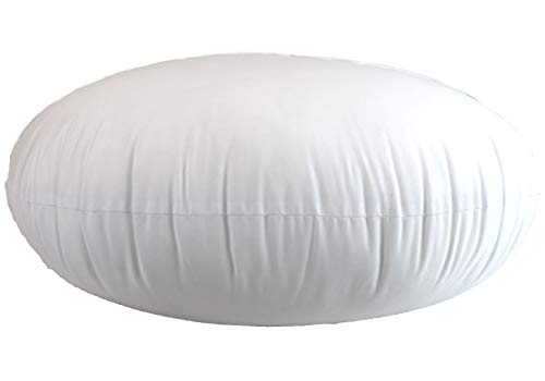 MoonRest Round Pillow Insert Hypoallergenic Polyester Form Stuffer-%100 Cotton Blend Covering for Sofa Sham, Decorative Pillow, Cushion and Bed - 20 x 20 Inch