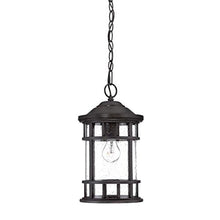 Load image into Gallery viewer, Acclaim 31946BC New Vista Collection 1-Light Outdoor Light Fixture Hanging Lantern, Black Coral
