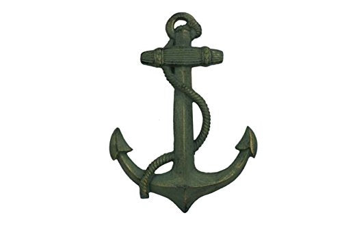 Hampton Nautical Decorative Cast Iron Wall Anchor Key Hook, 5