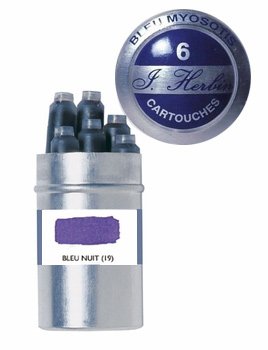 J. Herbin Refills Bleu Nuit Fountain Pen Cartridge - H201-19