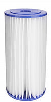 EcoPure EPW4P Pleated Whole Home Replacement Water Filter-Universal Fits Most Major Brand Systems, White/Blue