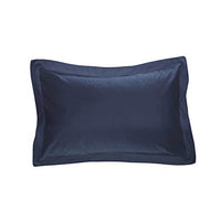 Fresh Ideas Poplin Tailored 2-Pack Pillow Sham, Standard, Navy