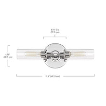 Load image into Gallery viewer, Craftmade 38002-CH Modina Wall Sconce Lighting, 2-Light, 120 Watts, Chrome (20&quot;W x 7&quot;H)
