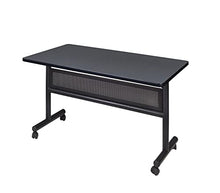 Load image into Gallery viewer, Kobe 48&quot; Flip Top Mobile Training Table with Modesty- Grey
