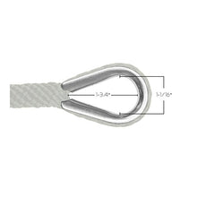 Load image into Gallery viewer, Extreme Max 3006.2045 BoatTector 3/8&quot; x 50&#39; Premium Solid Braid MFP Anchor Line with Thimble, White
