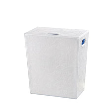 Load image into Gallery viewer, Perle Leather Laundry Hamper Finish: White
