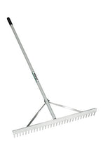 Load image into Gallery viewer, Seymour 92030 Field/Aggregate Rake, 30&quot; Aluminum, Push-Pull Bracing, 66&quot; Powder-Coated Aluminum, Cushion Grip
