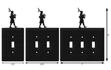 Load image into Gallery viewer, SWEN Products Bagpiper Wall Plate Cover (Single Switch, Black)
