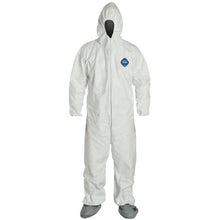 Load image into Gallery viewer, DuPont TY122S-XL-EACH Disposable Elastic Wrist, Bootie and Hood Tyvek Coverall Suit 1414, X-Large, White
