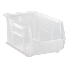 Load image into Gallery viewer, Quantum QUS240CL Ultra Stack and Hang Bin, 14-3/4&quot; Length x 8-1/4&quot; Width x 7&quot; Height, Clear, Pack of 12
