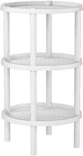 Load image into Gallery viewer, Plastmeccanica, Italy Three Tier, Round, End Table, Shelf, Stand, TV Snack Table, Plenty of Space Between Tiers, White
