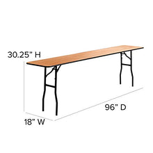 Load image into Gallery viewer, Flash Furniture 18x96 Wood Fold Training Table, Natural
