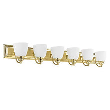 Load image into Gallery viewer, Livex Lighting 10506-02 Traditional Six Light Bath Vanity from Springfield Collection Cast Finish, Polished Brass
