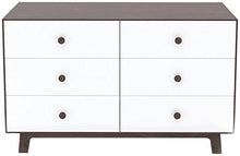 Load image into Gallery viewer, Oeuf Sparrow 6 Drawer Dresser, White/Walnut
