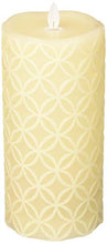 Load image into Gallery viewer, Sterno Home MGT12733CR Cream Hand Carved Design Wax Pillar with Timer

