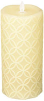 Sterno Home MGT12733CR Cream Hand Carved Design Wax Pillar with Timer