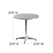 Load image into Gallery viewer, Flash Furniture 27.5&#39;&#39; Round Aluminum Indoor-Outdoor Table with Base
