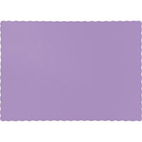Club Pack of 600 Solid Luscious Lavender Disposable Table Placemats 13.5
