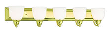 Load image into Gallery viewer, Livex Lighting 10505-02 Traditional Five Light Bath Vanity from Springfield Collection Cast Finish, Polished Brass
