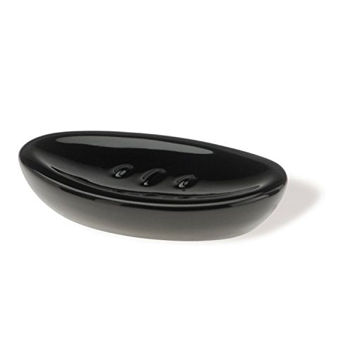 StilHaus 652-NE-637509803889 Zefiro Collection Contemporary Ceramic Soap Dish, Black