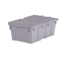 Load image into Gallery viewer, Medium Storage Tote with Lid 19.7&quot;L x 11.8&quot; W x 7.3&quot;H - Gray
