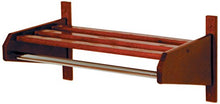 Load image into Gallery viewer, Wooden Mallet 38-Inch Coat and Hat Rack, Uses Small Hook Hangers, Mahogany
